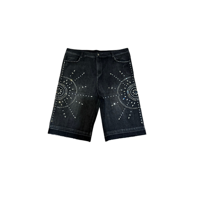 KEEP SHINING SHOOTING STAR RHINESTONE JORTS