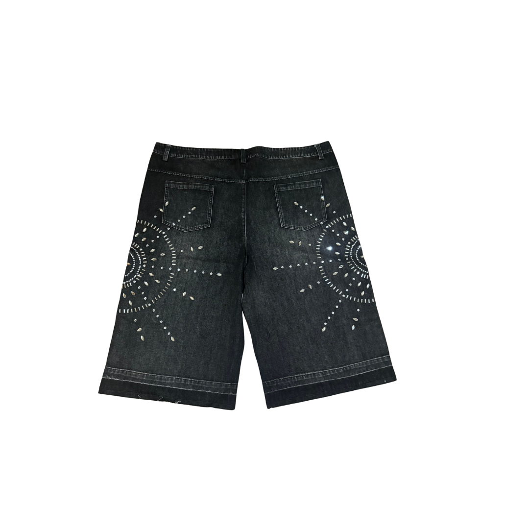 KEEP SHINING SHOOTING STAR RHINESTONE JORTS